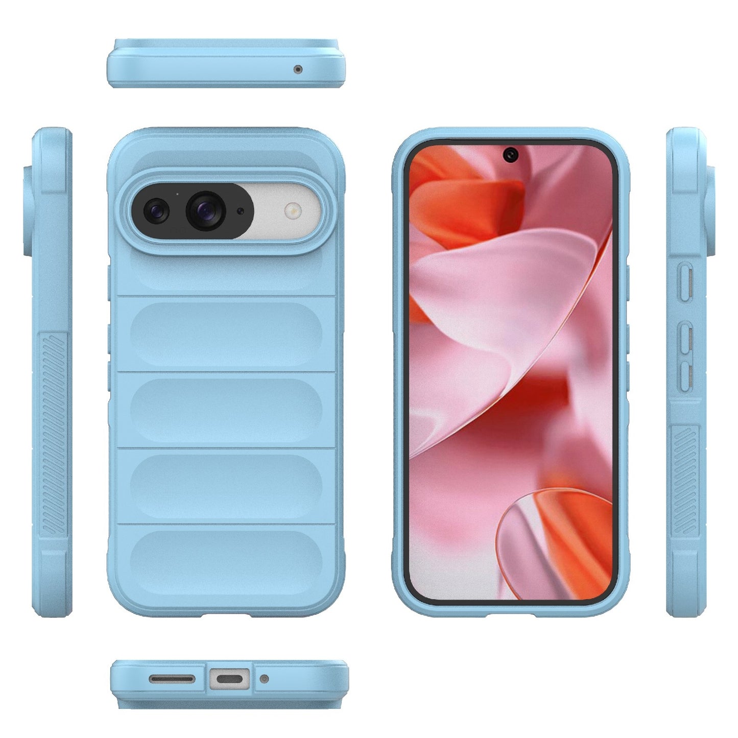 Google Pixel 9 Pro 5G Magic Shield Phone Case – Durable TPU + Flannel, Stylish Protection, Brightly Coloured, Wear-Resistant-buycases.co.uk