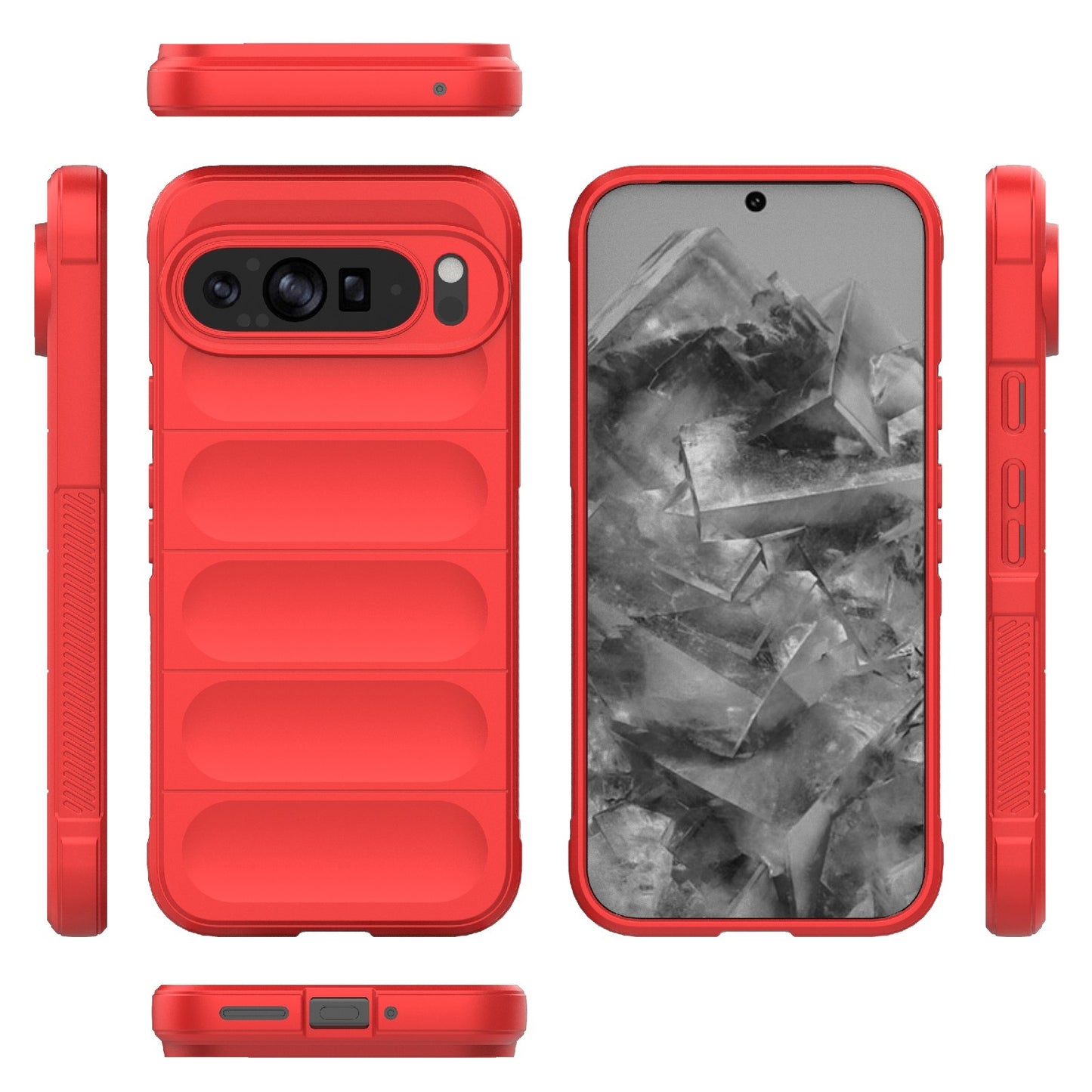 Google Pixel 9 Pro XL 5G Magic Shield Phone Case – Durable TPU + Flannel, Stylish Protection, Brightly Coloured, Wear-Resistant-buycases.co.uk