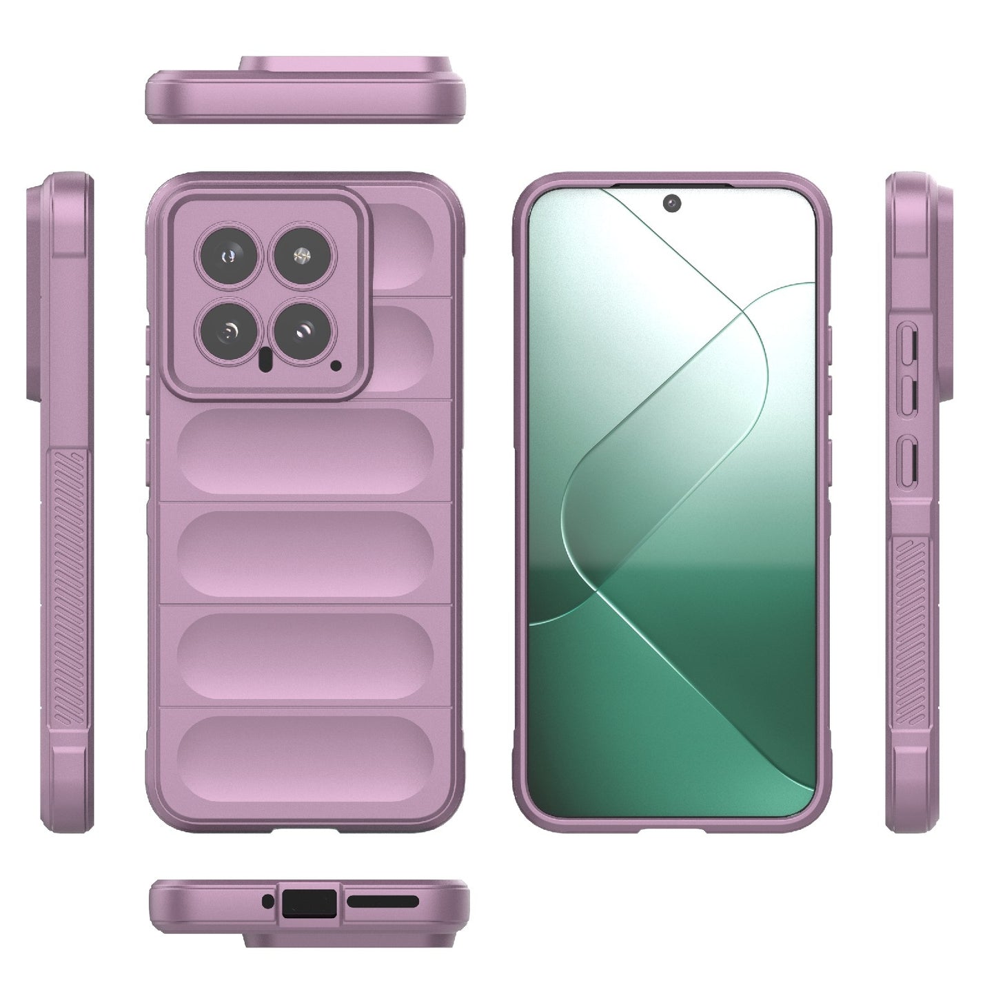 Xiaomi 14 5G Magic Shield Phone Case – Durable TPU + Flannel, Stylish Protection, Brightly Coloured, Wear-Resistant-buycases.co.uk