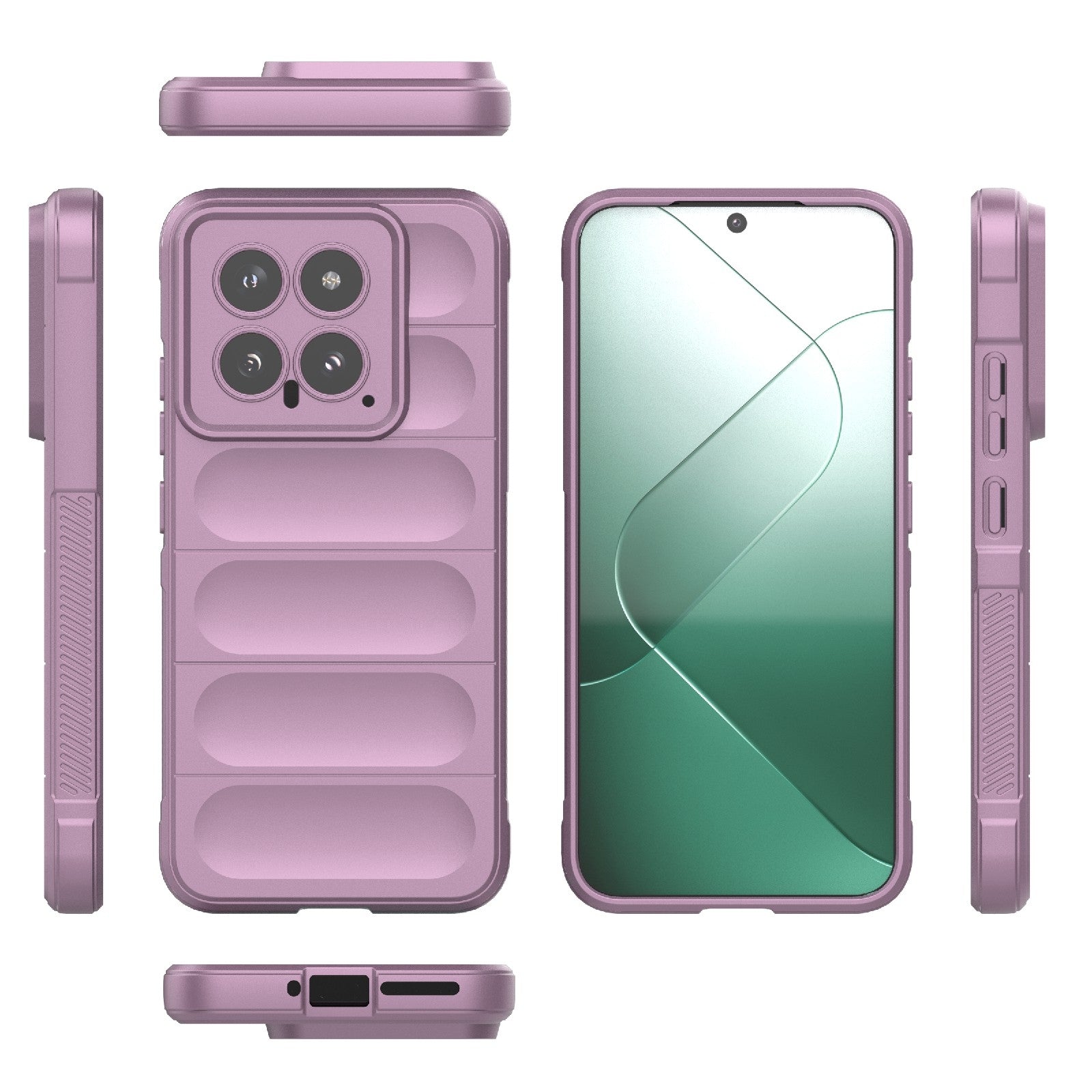 Xiaomi 14 5G Magic Shield Phone Case – Durable TPU + Flannel, Stylish Protection, Brightly Coloured, Wear-Resistant-buycases.co.uk