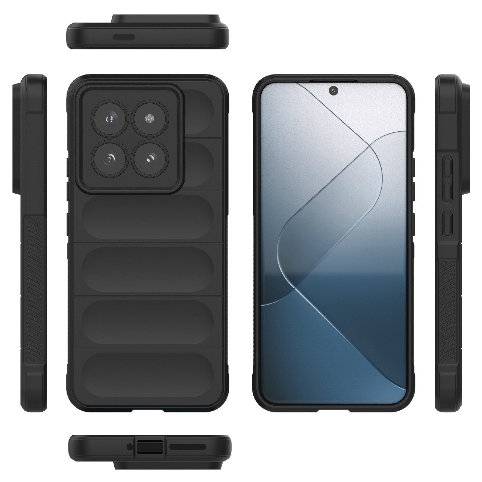 Xiaomi 14 Pro 5G Magic Shield Phone Case – Durable TPU + Flannel, Stylish Protection, Brightly Coloured, Wear-Resistant-buycases.co.uk