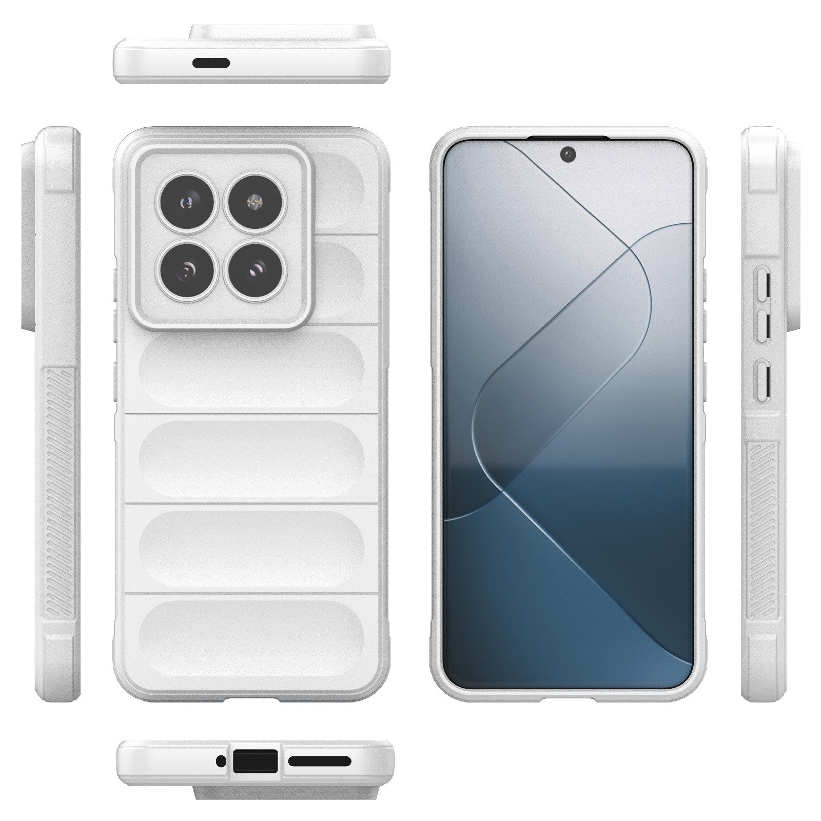 Xiaomi 14 Pro 5G Magic Shield Phone Case – Durable TPU + Flannel, Stylish Protection, Brightly Coloured, Wear-Resistant-buycases.co.uk