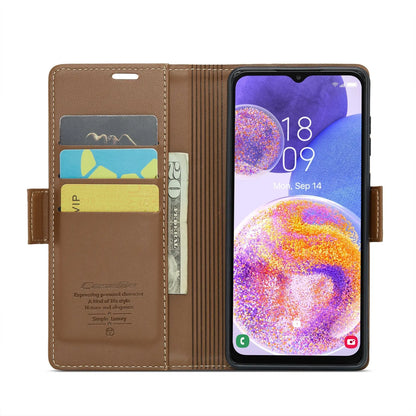 Samsung Galaxy A23 Leather Wallet Case - RFID Blocking, Stand Function, Card Slots-buycases.co.uk