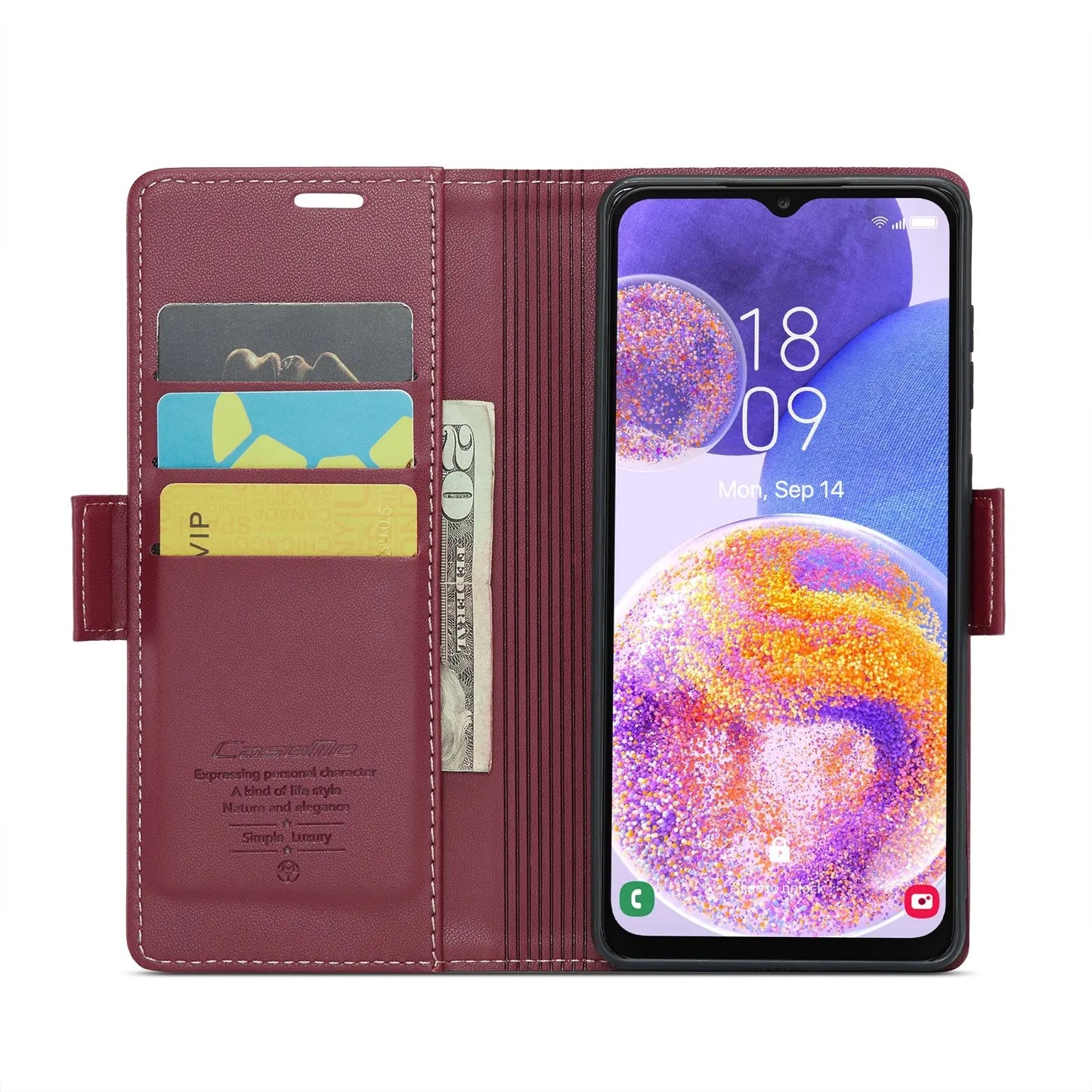 Samsung Galaxy A23 Leather Wallet Case - RFID Blocking, Stand Function, Card Slots-buycases.co.uk