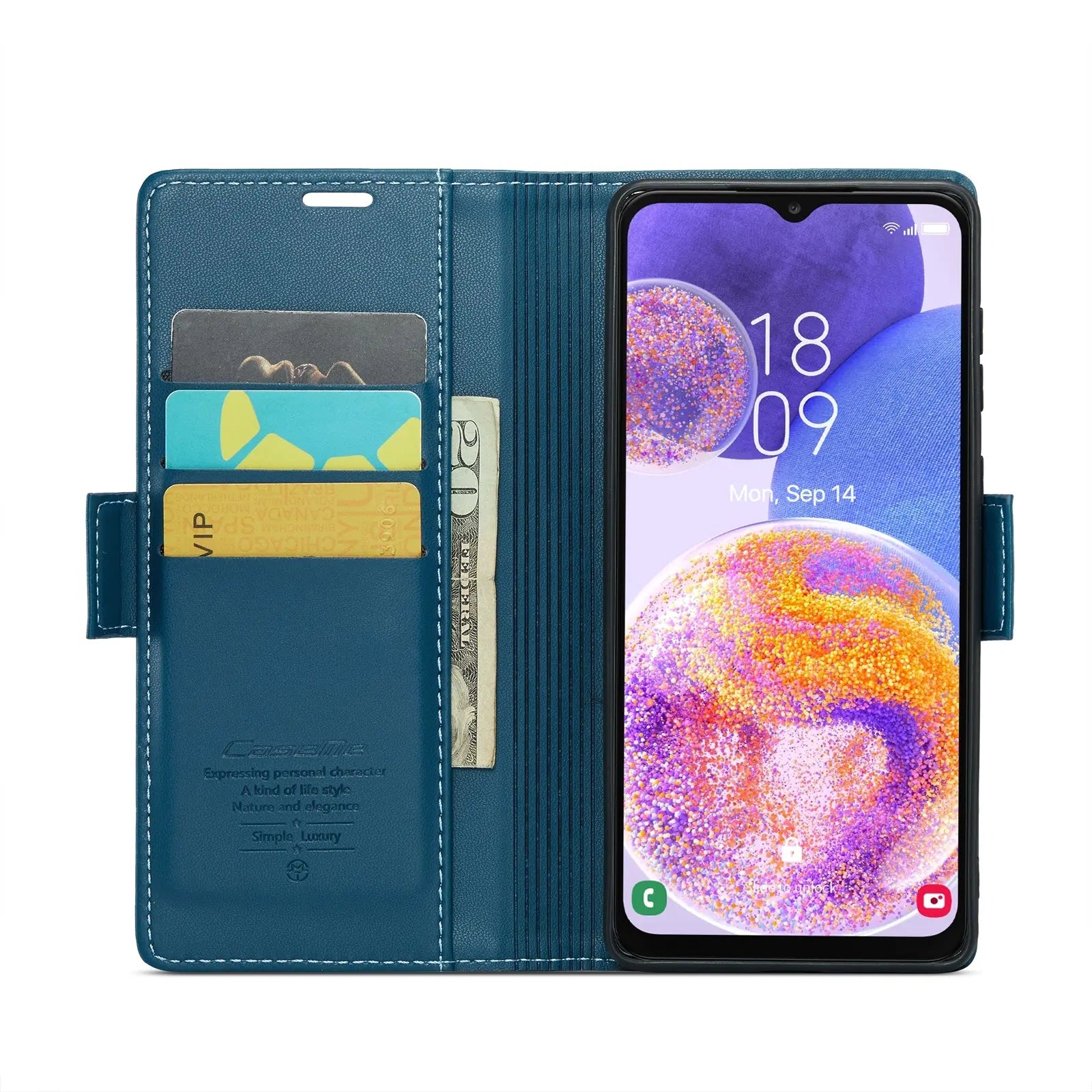 Samsung Galaxy A23 Leather Wallet Case - RFID Blocking, Stand Function, Card Slots-buycases.co.uk