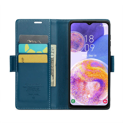 Samsung Galaxy A23 Leather Wallet Case - RFID Blocking, Stand Function, Card Slots-buycases.co.uk