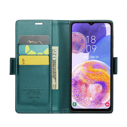 Samsung Galaxy A23 Leather Wallet Case - RFID Blocking, Stand Function, Card Slots-buycases.co.uk