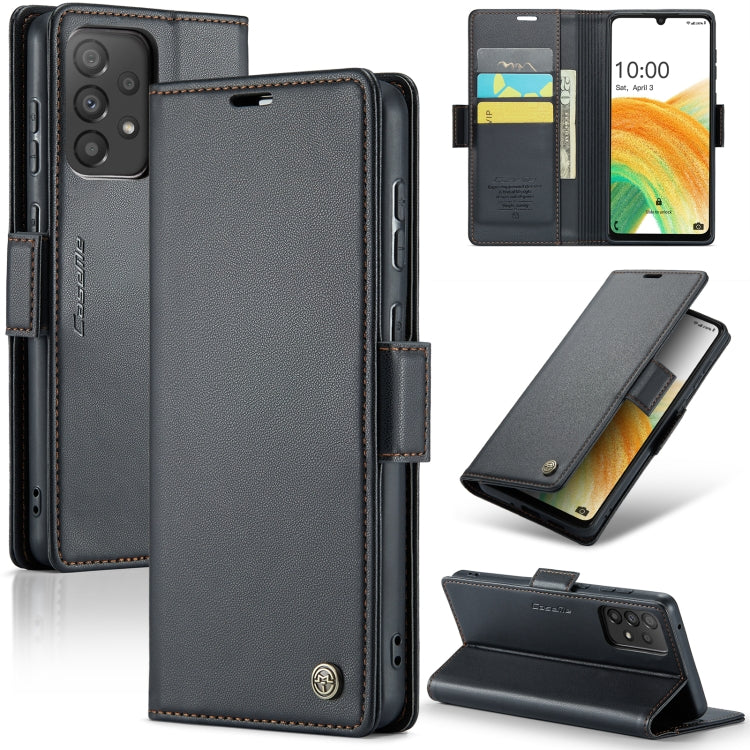 Samsung Galaxy A33 5g Leather Wallet Case - RFID Blocking, Stand Function, Card Slots-buycases.co.uk
