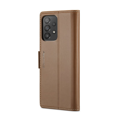Samsung Galaxy A33 5g Leather Wallet Case - RFID Blocking, Stand Function, Card Slots-buycases.co.uk