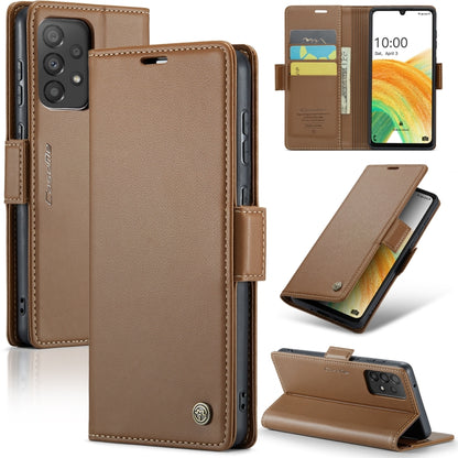 Samsung Galaxy A33 5g Leather Wallet Case - RFID Blocking, Stand Function, Card Slots-buycases.co.uk