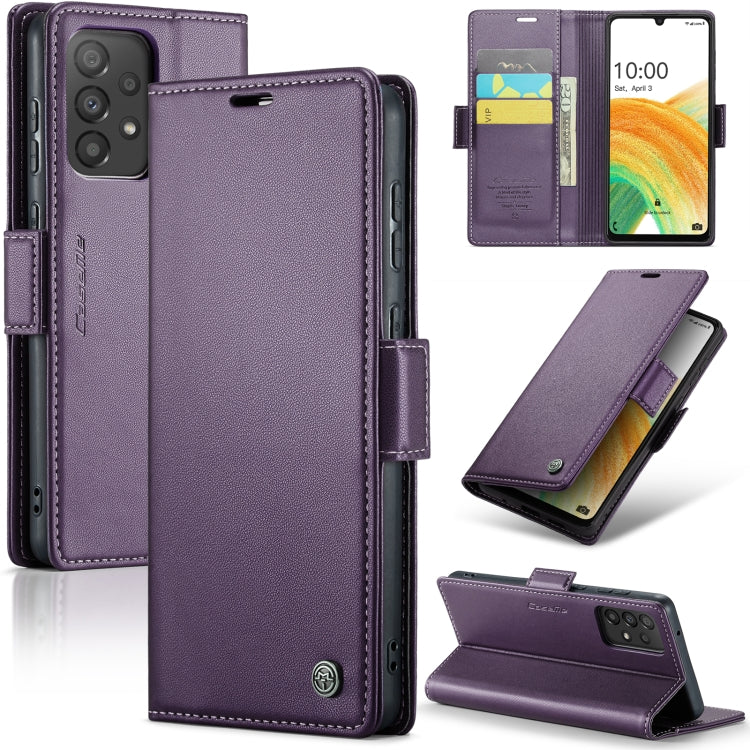 Samsung Galaxy A33 5g Leather Wallet Case - RFID Blocking, Stand Function, Card Slots-buycases.co.uk