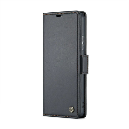 Samsung Galaxy A34 5g Leather Wallet Case - RFID Blocking, Stand Function, Card Slots-buycases.co.uk