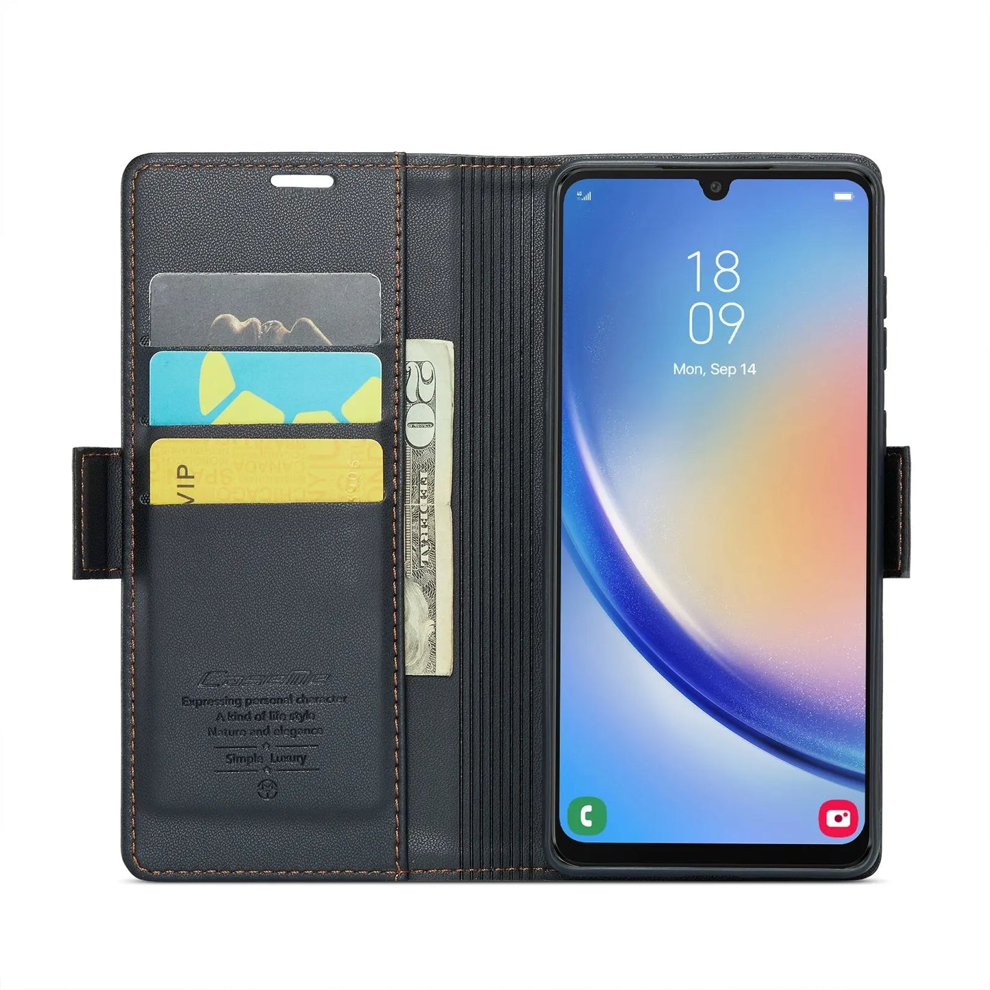 Samsung Galaxy A34 5g Leather Wallet Case - RFID Blocking, Stand Function, Card Slots-buycases.co.uk