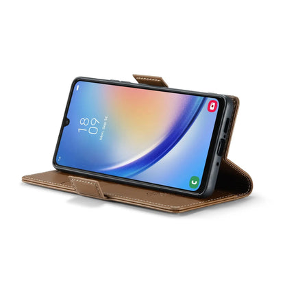 Samsung Galaxy A34 5g Leather Wallet Case - RFID Blocking, Stand Function, Card Slots-buycases.co.uk