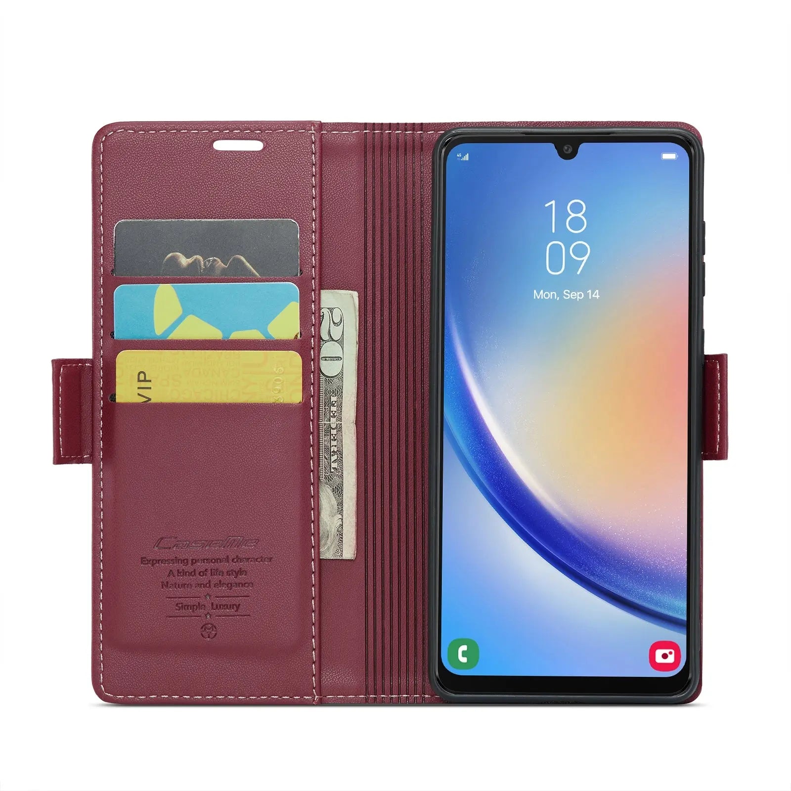 Samsung Galaxy A34 5g Leather Wallet Case - RFID Blocking, Stand Function, Card Slots-buycases.co.uk