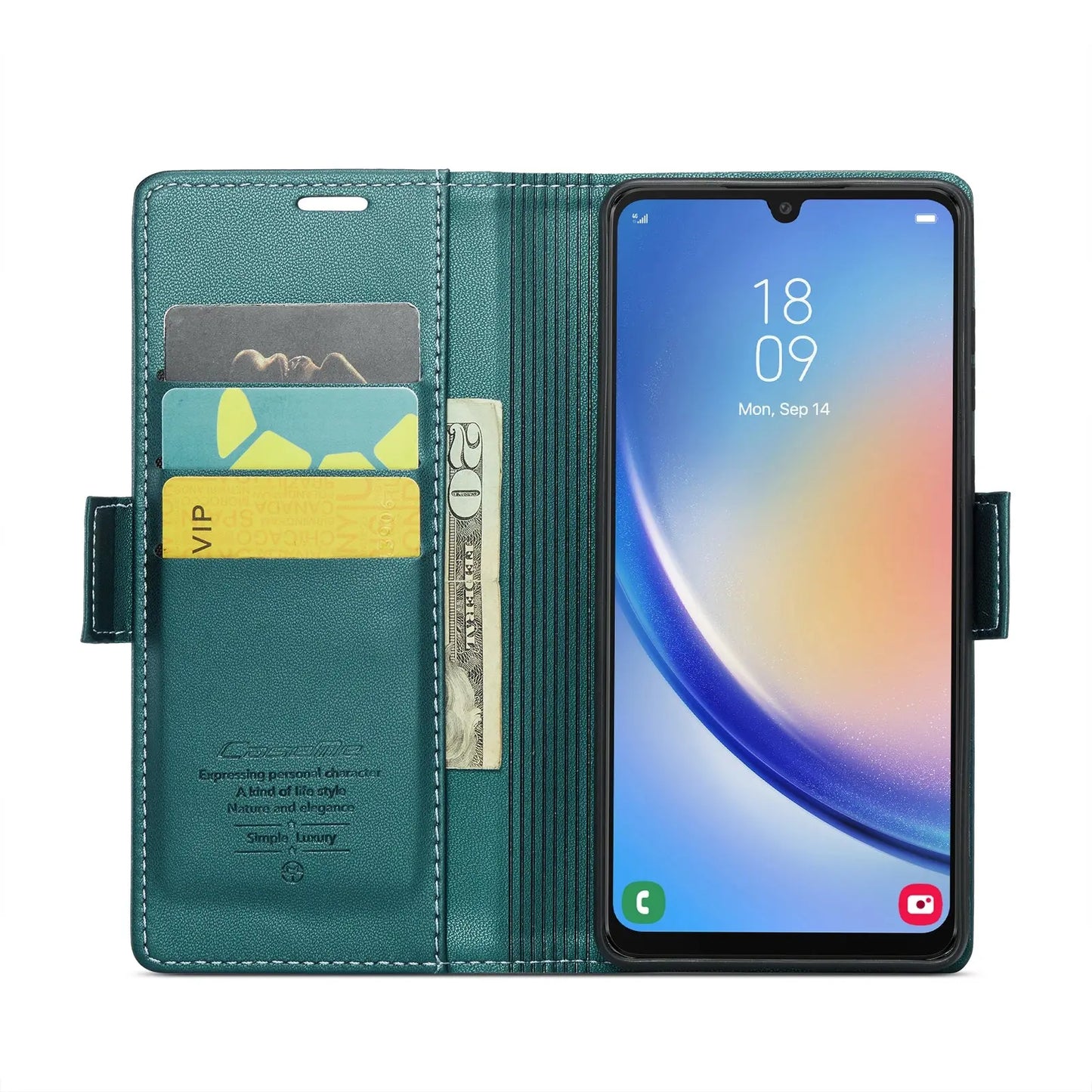 Samsung Galaxy A34 5g Leather Wallet Case - RFID Blocking, Stand Function, Card Slots-buycases.co.uk