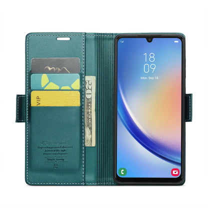 Samsung Galaxy A34 5g Leather Wallet Case - RFID Blocking, Stand Function, Card Slots-buycases.co.uk