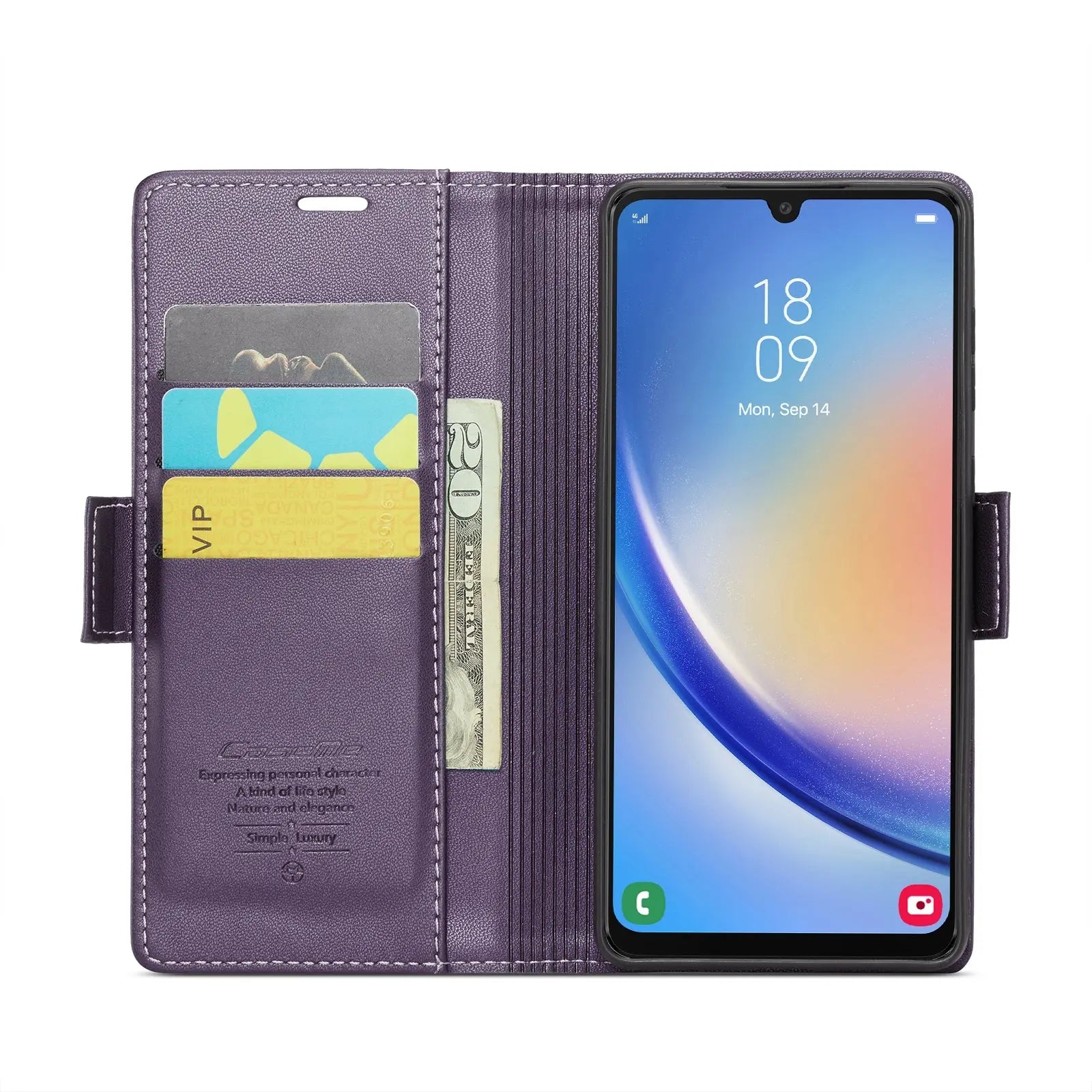 Samsung Galaxy A34 5g Leather Wallet Case - RFID Blocking, Stand Function, Card Slots-buycases.co.uk