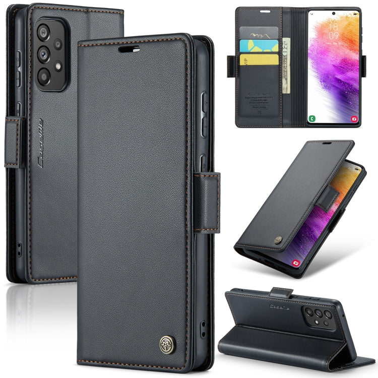Samsung Galaxy A73 5g Leather Wallet Case - RFID Blocking, Stand Function, Card Slots-buycases.co.uk