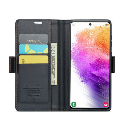 Samsung Galaxy A73 5g Leather Wallet Case - RFID Blocking, Stand Function, Card Slots-buycases.co.uk