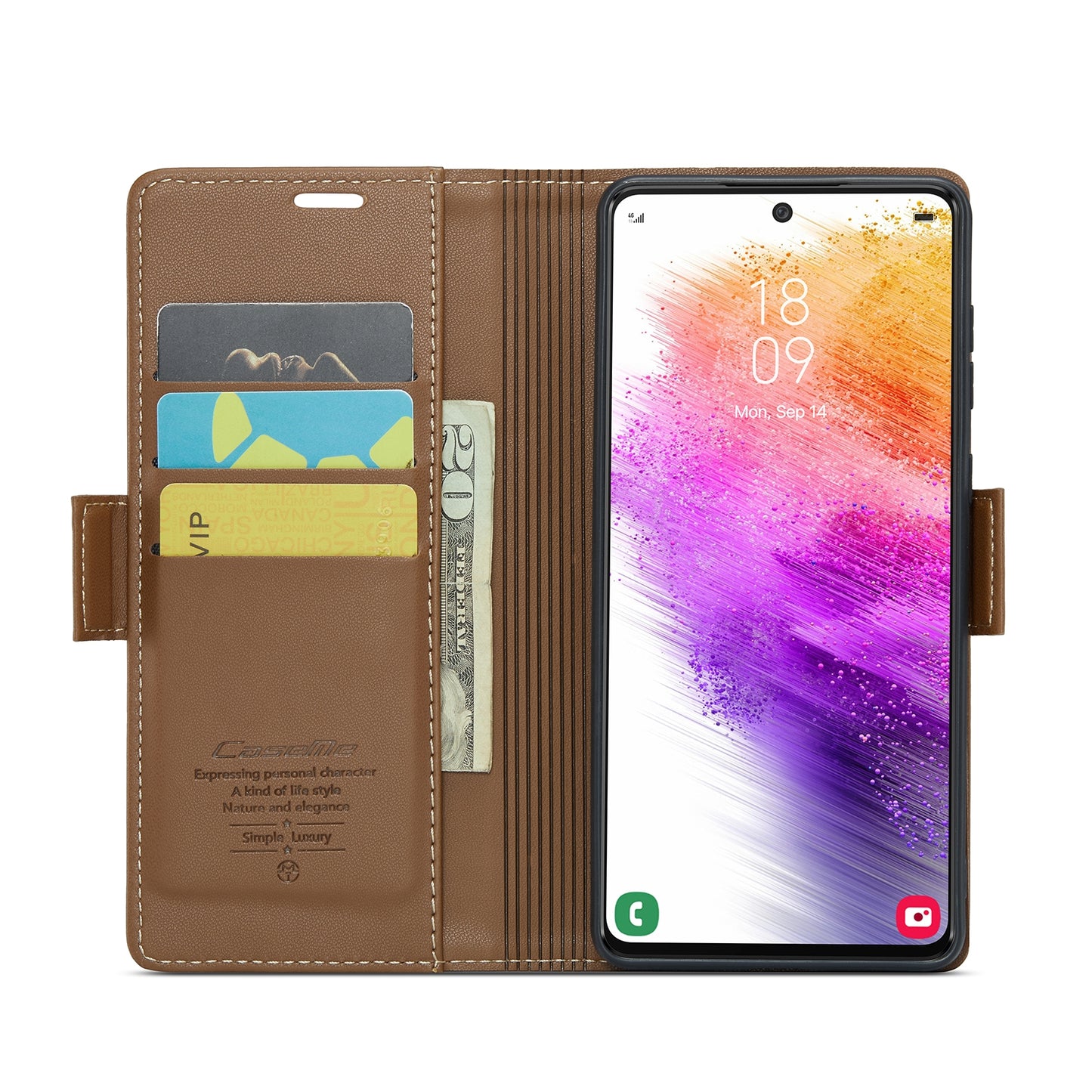 Samsung Galaxy A73 5g Leather Wallet Case - RFID Blocking, Stand Function, Card Slots-buycases.co.uk