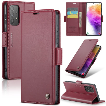 Samsung Galaxy A73 5g Leather Wallet Case - RFID Blocking, Stand Function, Card Slots-buycases.co.uk