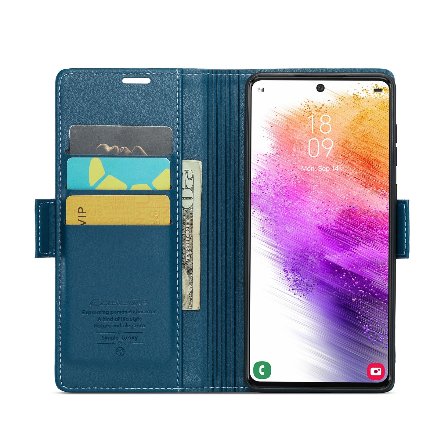 Samsung Galaxy A73 5g Leather Wallet Case - RFID Blocking, Stand Function, Card Slots-buycases.co.uk