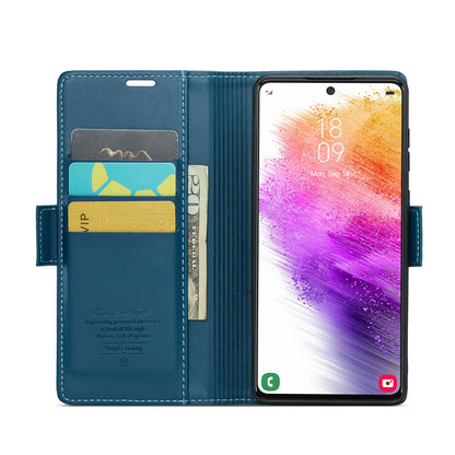 Samsung Galaxy A73 5g Leather Wallet Case - RFID Blocking, Stand Function, Card Slots-buycases.co.uk