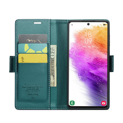 Samsung Galaxy A73 5g Leather Wallet Case - RFID Blocking, Stand Function, Card Slots-buycases.co.uk