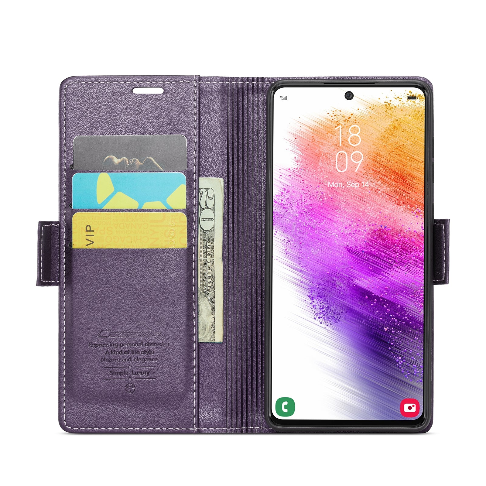 Samsung Galaxy A73 5g Leather Wallet Case - RFID Blocking, Stand Function, Card Slots-buycases.co.uk