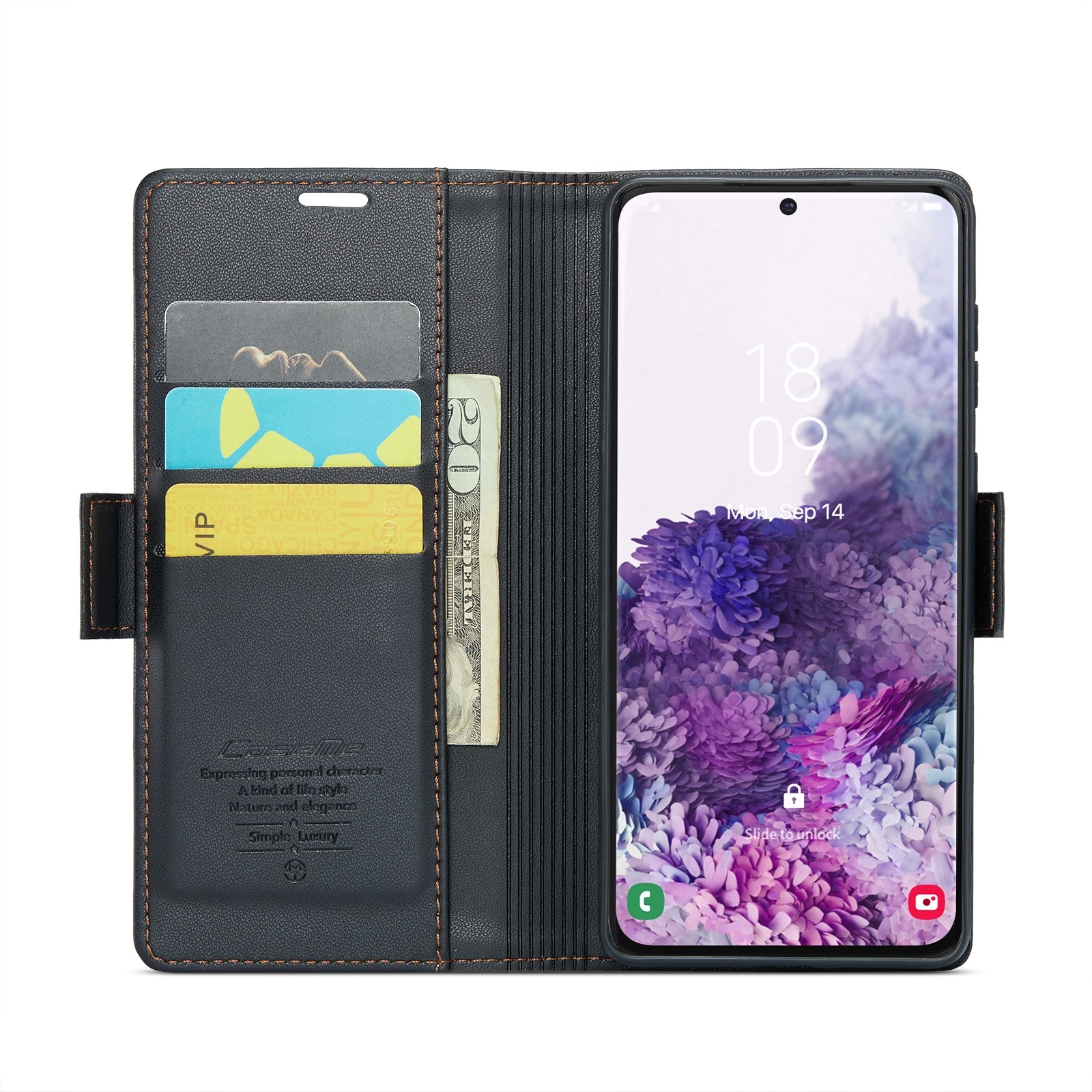 Samsung Galaxy S20 Leather Wallet Case - RFID Blocking, Stand Function, Card Slots-buycases.co.uk