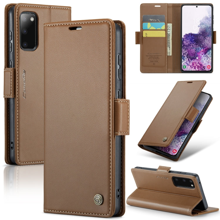 Samsung Galaxy S20 Leather Wallet Case - RFID Blocking, Stand Function, Card Slots-buycases.co.uk