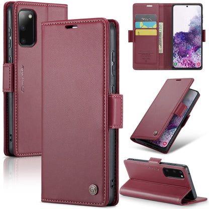 Samsung Galaxy S20 Leather Wallet Case - RFID Blocking, Stand Function, Card Slots-buycases.co.uk
