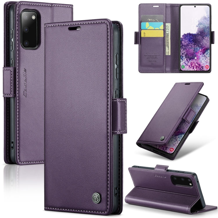 Samsung Galaxy S20 Leather Wallet Case - RFID Blocking, Stand Function, Card Slots-buycases.co.uk
