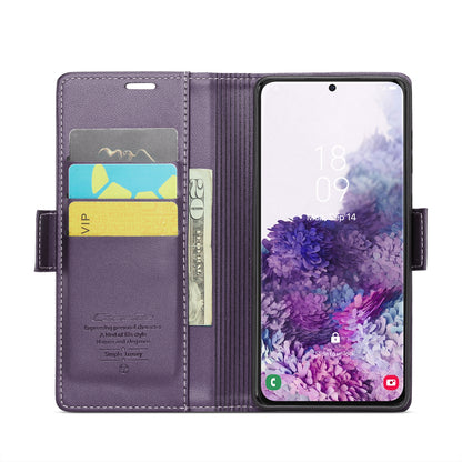 Samsung Galaxy S20 Leather Wallet Case - RFID Blocking, Stand Function, Card Slots-buycases.co.uk