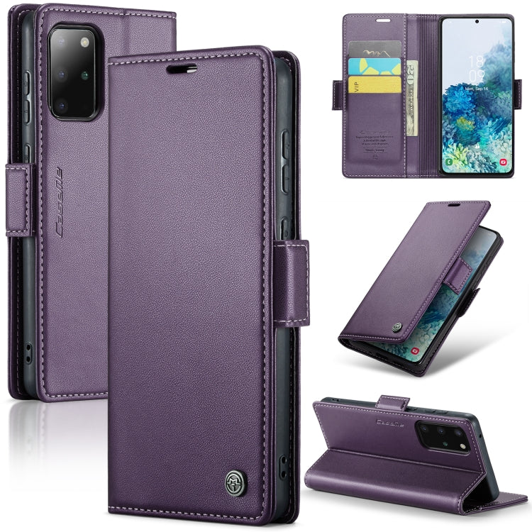 Samsung Galaxy S20+ Leather Wallet Case - RFID Blocking, Stand Function, Card Slots-buycases.co.uk