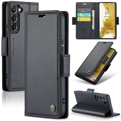 Samsung Galaxy S22 5g Leather Wallet Case - RFID Blocking, Stand Function, Card Slots-buycases.co.uk