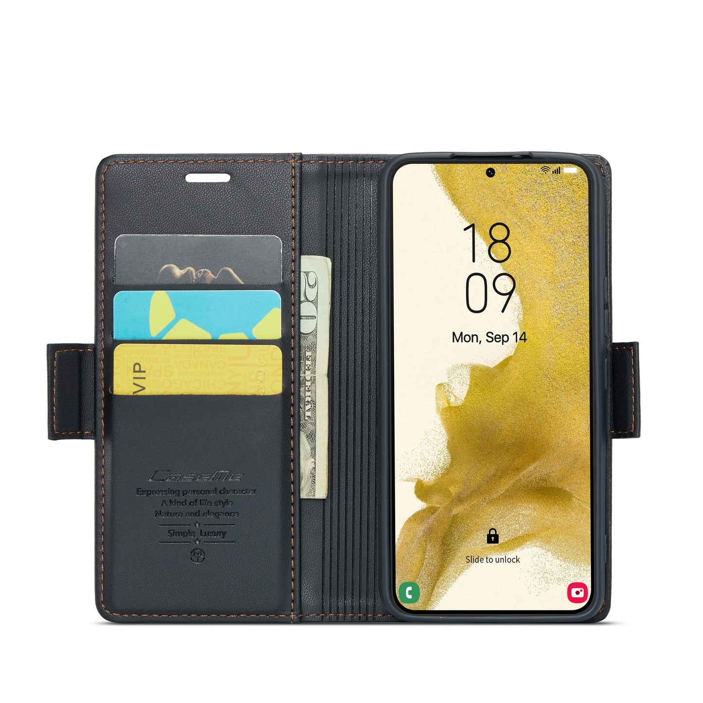 Samsung Galaxy S22 5g Leather Wallet Case - RFID Blocking, Stand Function, Card Slots-buycases.co.uk