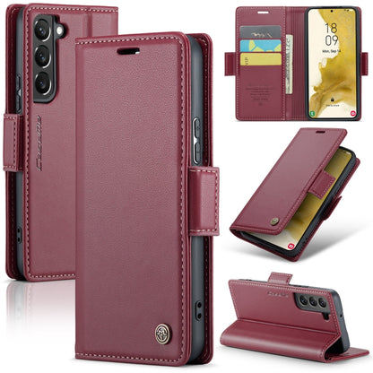 Samsung Galaxy S22+ 5g Leather Wallet Case - RFID Blocking, Stand Function, Card Slots-buycases.co.uk