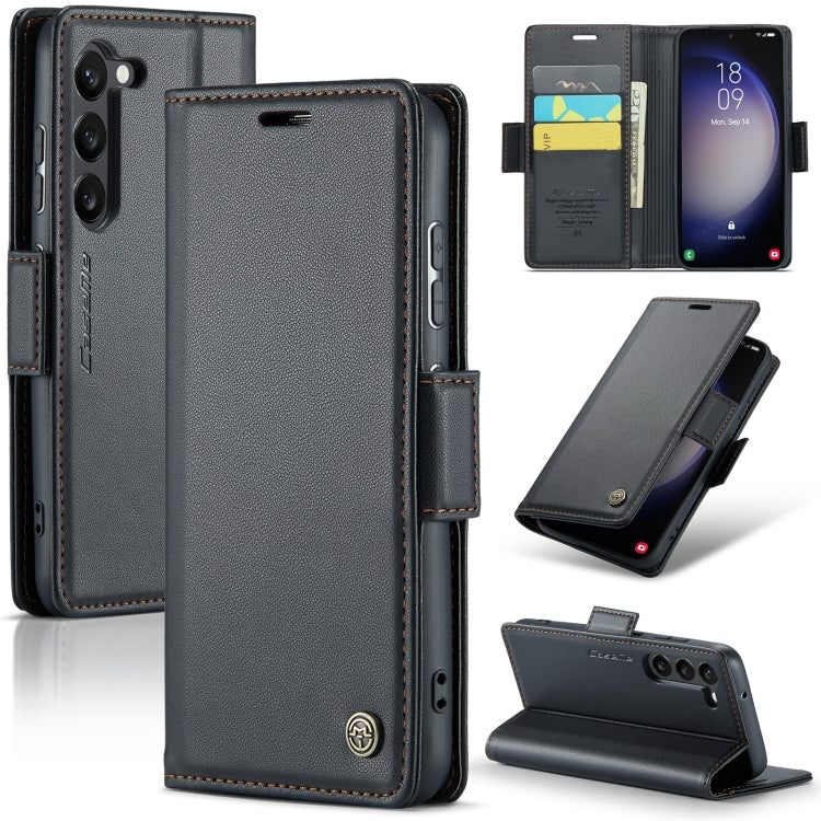 Samsung Galaxy S23 5g Leather Wallet Case - RFID Blocking, Stand Function, Card Slots-buycases.co.uk