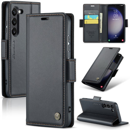 Samsung Galaxy S23 5g Leather Wallet Case - RFID Blocking, Stand Function, Card Slots-buycases.co.uk