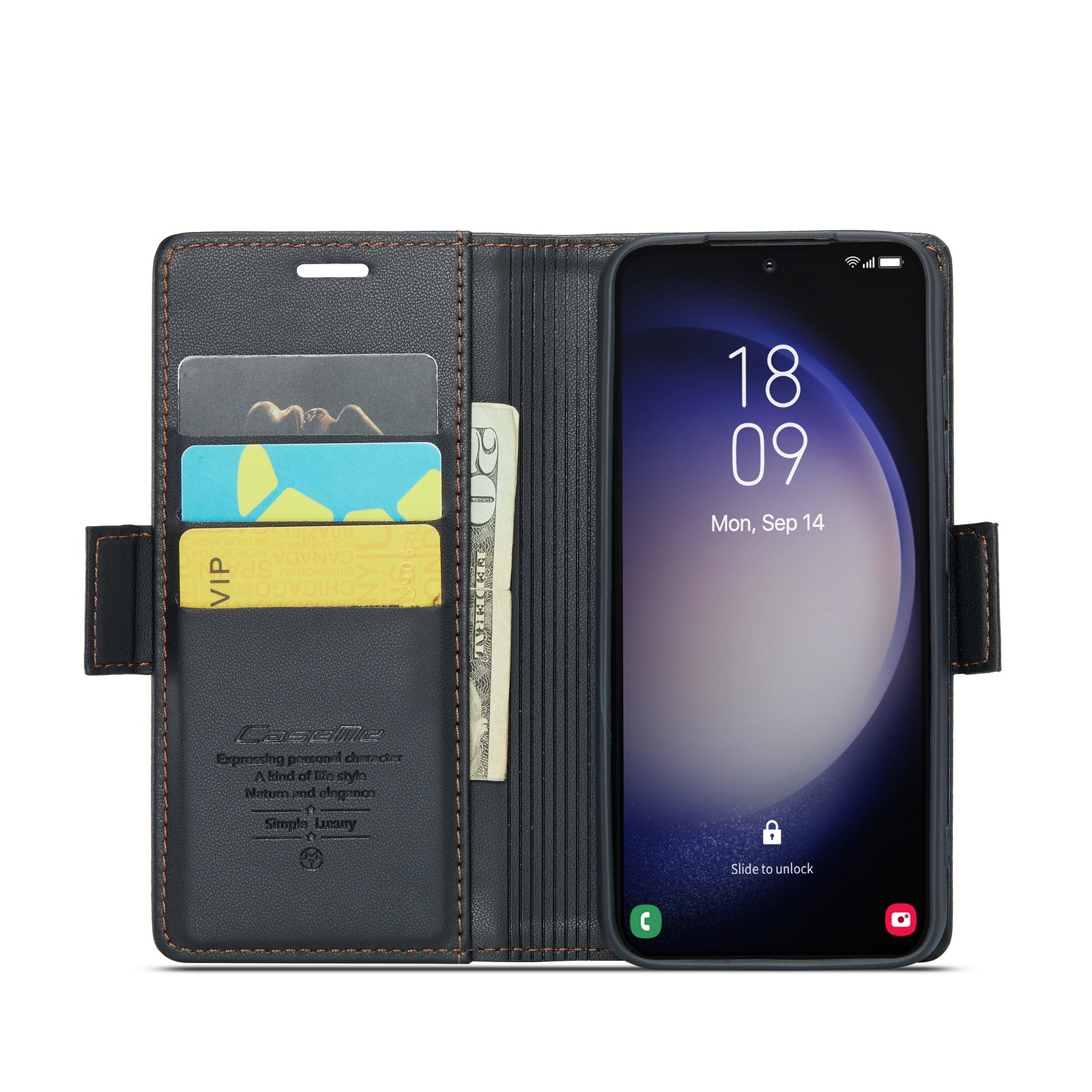 Samsung Galaxy S23 5g Leather Wallet Case - RFID Blocking, Stand Function, Card Slots-buycases.co.uk