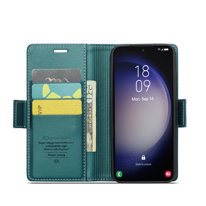 Samsung Galaxy S23 5g Leather Wallet Case - RFID Blocking, Stand Function, Card Slots-buycases.co.uk