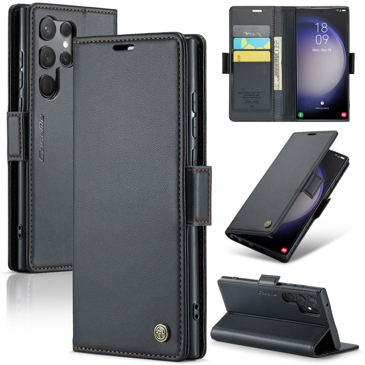 Samsung Galaxy S23 Ultra 5g Leather Wallet Case - RFID Blocking, Stand Function, Card Slots-buycases.co.uk