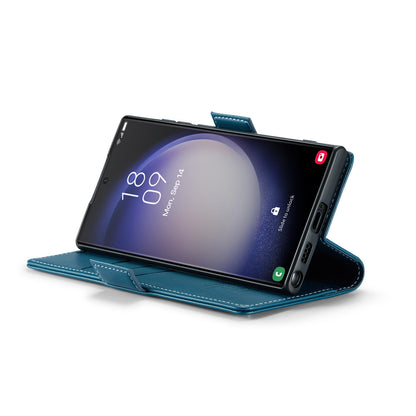 Samsung Galaxy S23 Ultra 5g Leather Wallet Case - RFID Blocking, Stand Function, Card Slots-buycases.co.uk