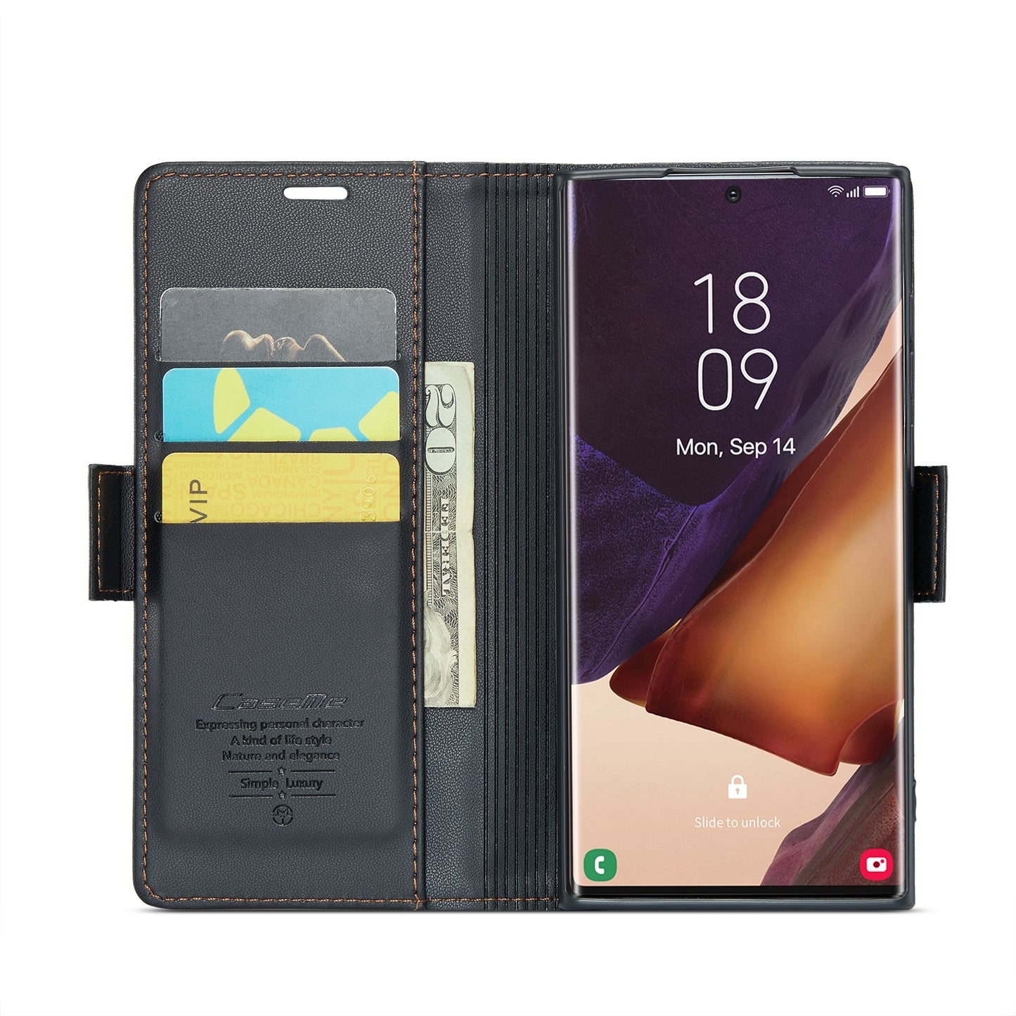 Samsung Galaxy Note20 Ultra Leather Wallet Case - RFID Blocking, Stand Function, Card Slots-buycases.co.uk
