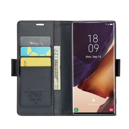 Samsung Galaxy Note20 Ultra Leather Wallet Case - RFID Blocking, Stand Function, Card Slots-buycases.co.uk