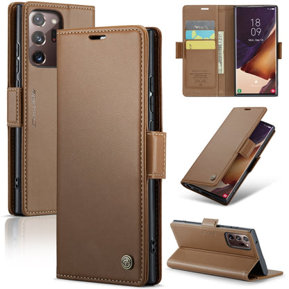 Samsung Galaxy Note20 Ultra Leather Wallet Case - RFID Blocking, Stand Function, Card Slots-buycases.co.uk