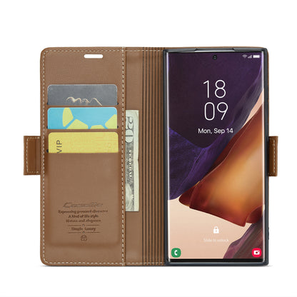 Samsung Galaxy Note20 Ultra Leather Wallet Case - RFID Blocking, Stand Function, Card Slots-buycases.co.uk