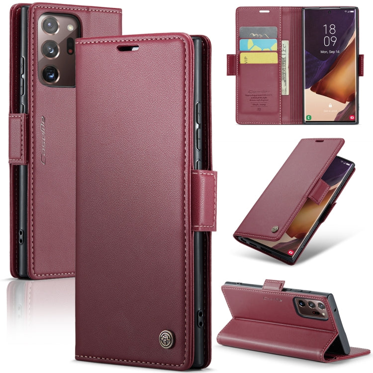 Samsung Galaxy Note20 Ultra Leather Wallet Case - RFID Blocking, Stand Function, Card Slots-buycases.co.uk